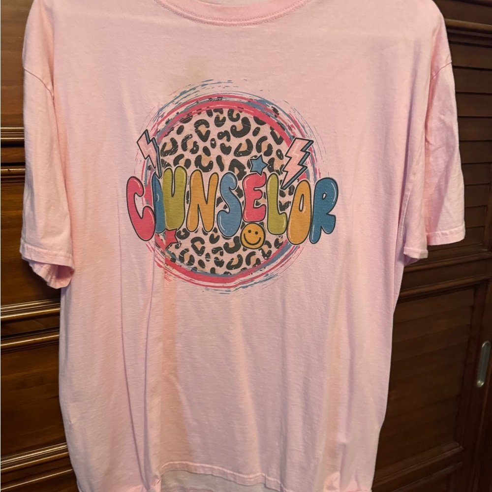 Fruit of the Loom Pink Counselor Graphic Tee